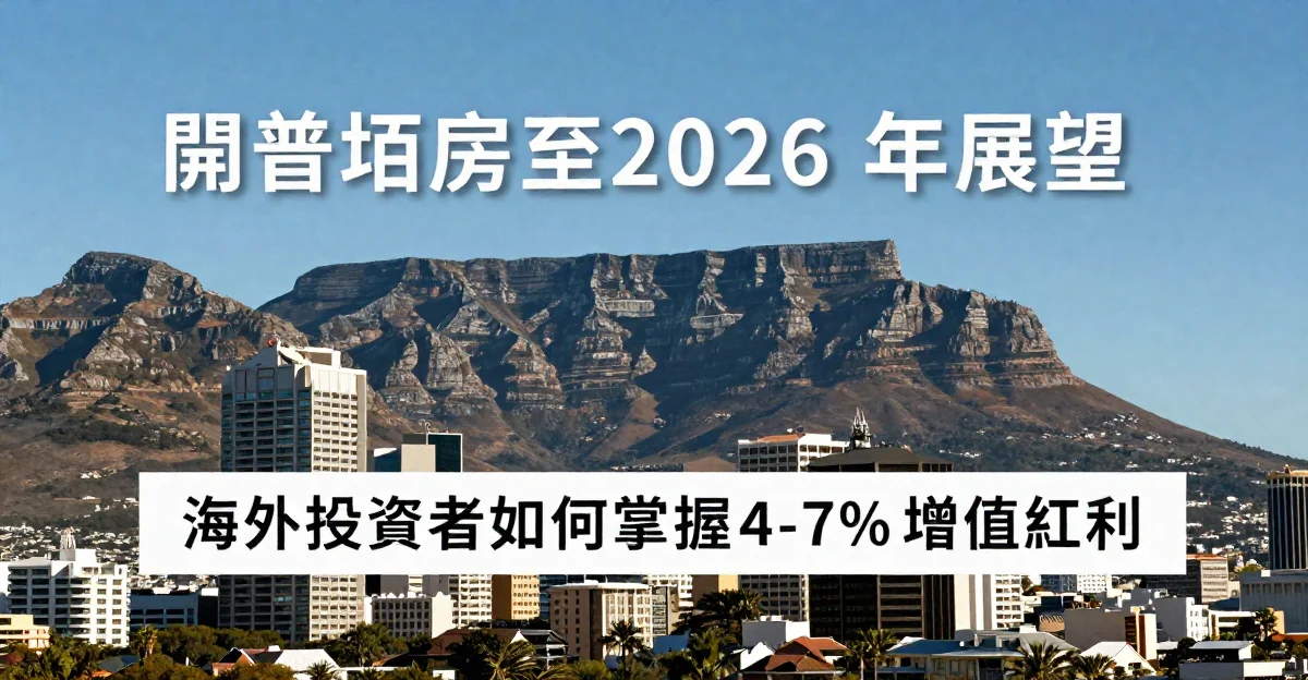 開普敦房產 2026 年展望：海外投資者如何掌握 4-7% 增值紅利 | 鼎曜國際顧問