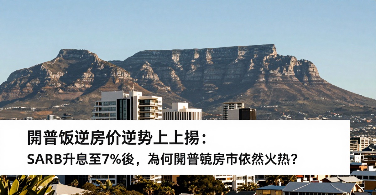 開普敦房價逆勢上揚：SARB升息至7%後，為何開普敦房市依然火熱？