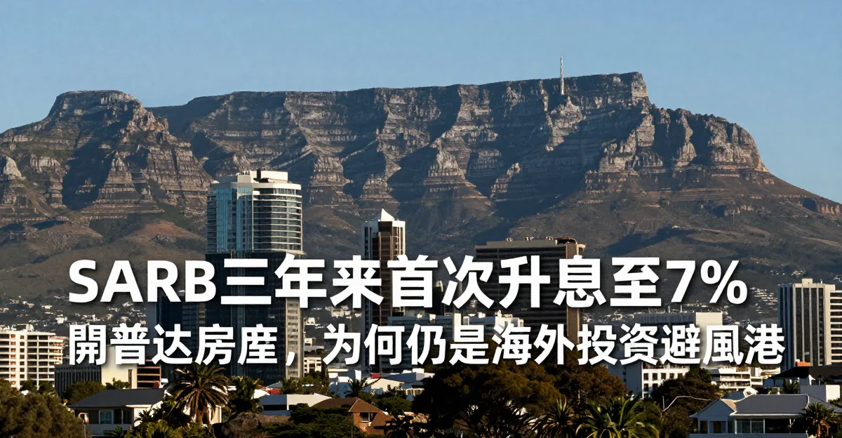 SARB三年來首次升息至7%：開普敦房產為何仍是海外投資避風港 | 鼎曜國際顧問