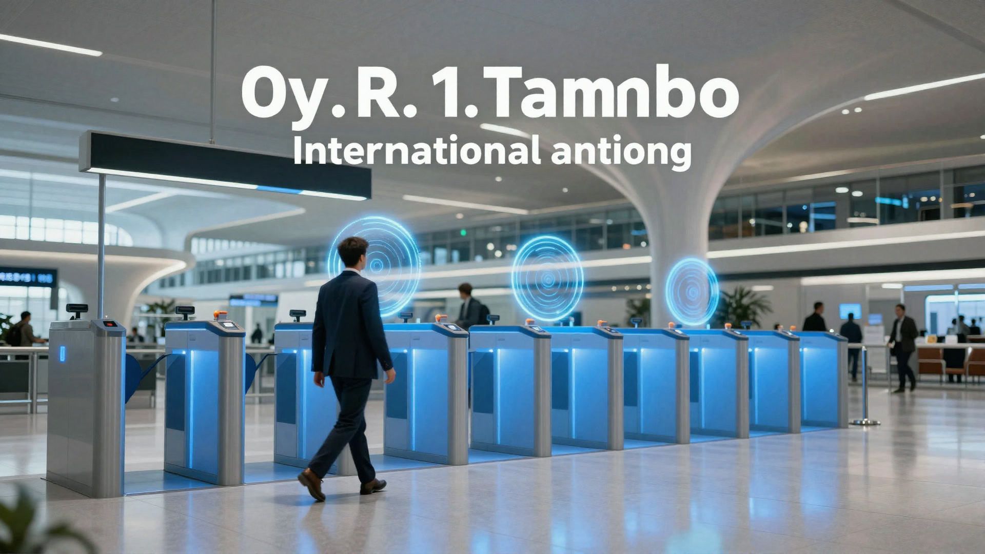 ICAO數位旅行憑證概念：旅客通過生物識別閘門