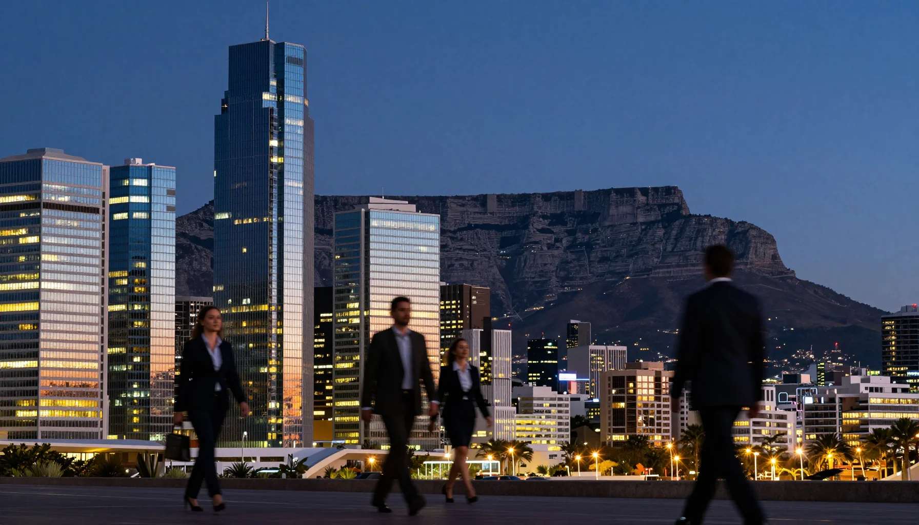 Cape Town office skyline with Taiwan business expansion imagery, illustrating the shift from talent cost advantage to a Cape Town business hub and property investment